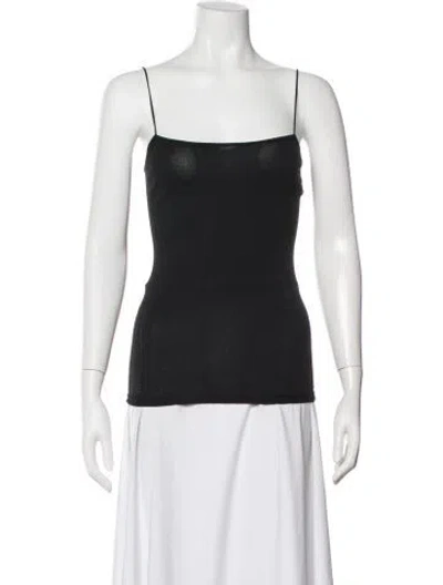 Pre-owned Lemaire Square Neckline Sleeveless Top In Black