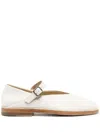 Lemaire Square Toe Ballet Flats Flat Shoes White In White