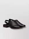Lemaire Square Toe Block Heel Sandals With Crossover Strap