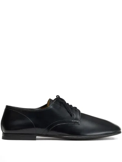Lemaire Square-toe Lace-up Derby Shoes In Black