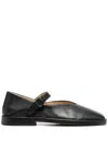 Lemaire Leather Ballet Flats In Black