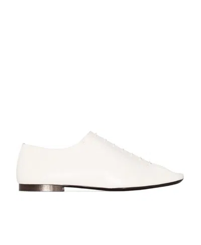 Lemaire Square-toed Flats In Neutral