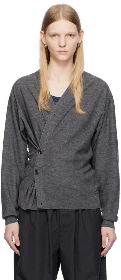 Lemaire Ssense Exclusive Gray Cardigan In Mu099 Grey Melange