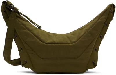 Lemaire Ssense Exclusive Khaki Medium Soft Game Bag In Green
