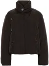 Lemaire Short Puffer Blouson Jacket Espresso In Brown