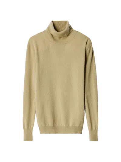 Lemaire Stand-collar Sweater In Cashmere In Yellow