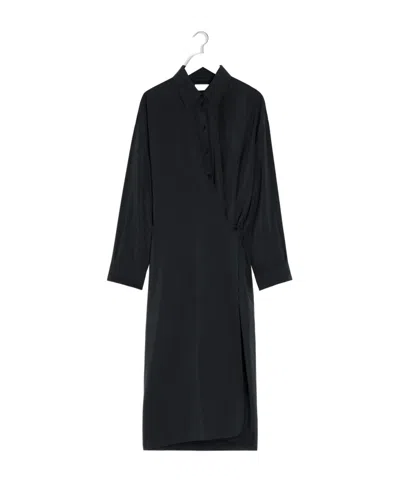LEMAIRE STRAIGHT COLLAR TWISTED DRESS