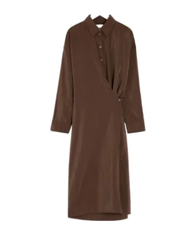 LEMAIRE LEMAIRE STRAIGHT COLLAR TWISTED DRESS