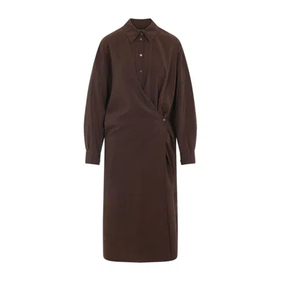LEMAIRE LEMAIRE STRAIGHT COLLAR TWISTED DRESS