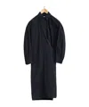 Shop Lemaire Straight-collar Twisted Midi Dress In Black