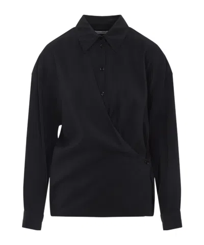 LEMAIRE TWISTED-DETAIL POLO-COLLAR SHIRT