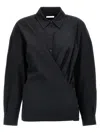 Lemaire Straight Collar Twisted Shirt And Blouse Black