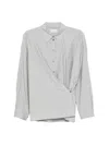 Lemaire Straight Collar Twisted Shirt Mist