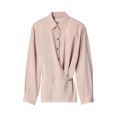 Pre-owned Lemaire Straight Collar Twisted Shirt 'orchid' | Pink | Women's Size 38