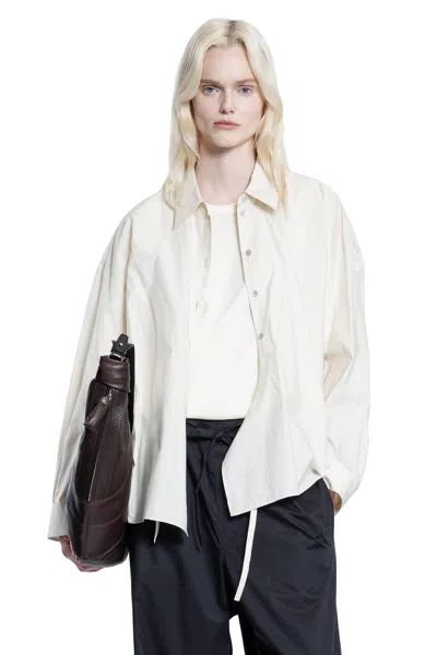 Lemaire Straight Collar Twisted Shirt In White