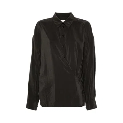 Pre-owned Lemaire Straight Collar Twisted Top 'dark Espresso' | Brown | Women's Size 36