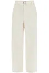 Lemaire Off-white Pleated Carrot Trousers In White
