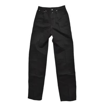 Lemaire Straight-leg Black Trousers With Classic Five-pocket Design In Animal Print