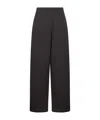 Lemaire Women Brown Cotton Fleece Relaxed Large Trousers In Black