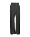 Lemaire Straight-leg Cotton-blend Trousers In Black