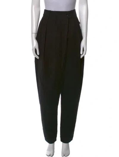 Pre-owned Lemaire Straight Leg Pants In Black
