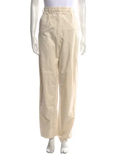 Pre-owned Lemaire Straight Leg Pants In Neutral