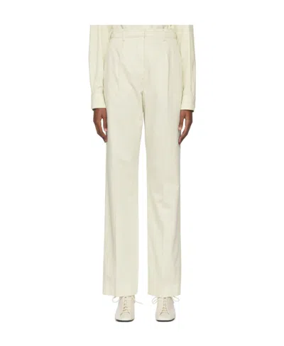 Lemaire Straight-leg Tailored-cut Trousers In White