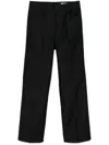 Lemaire Belted Tailored Trousers In Black