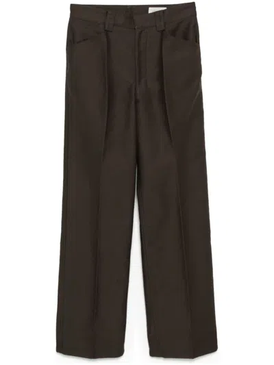 Lemaire Straight-leg Trousers In Brown