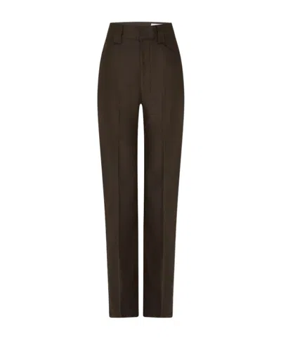 Lemaire Straight Pants In Brown