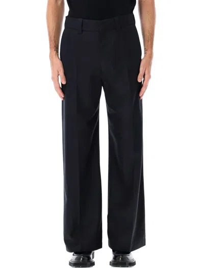 Lemaire Straight Tailored Pants In Blue