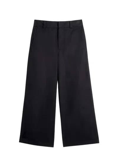Lemaire Straight-fit Trousers In Black