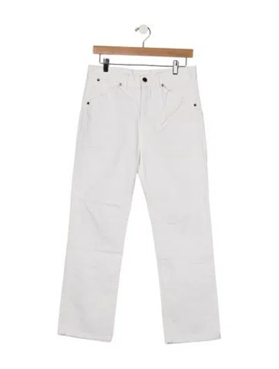 Pre-owned Lemaire Straight-leg Jeans In White