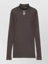 Lemaire Stretch Ribbed Turtleneck Sweater With Sheer Texture