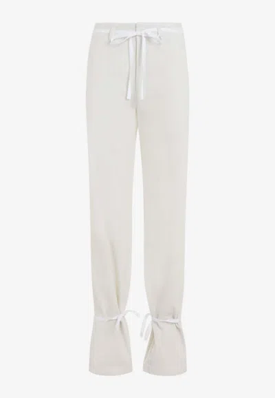 LEMAIRE STRING-BELT STRAIGHT-LEG PANTS