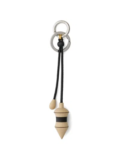 Lemaire Striped Pendulum Keyring In Neutral