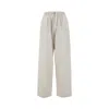 Lemaire Striped Poplin Pyjama Pants In White