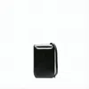 Lemaire Structured Black Leather Shoulder Bag With Flap Closure In White