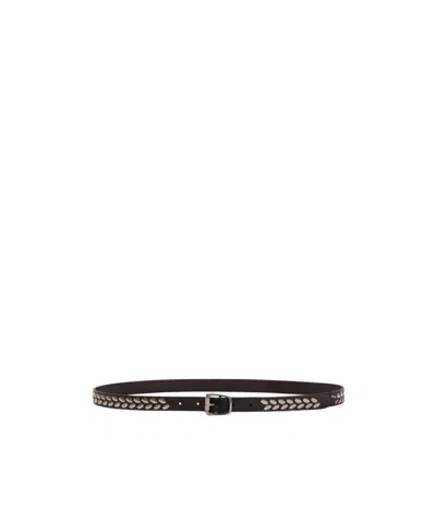Lemaire Stud Belt In Black