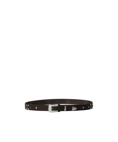 Lemaire Studded Buckle Fastened Belt In Black