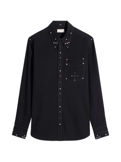 Lemaire Studded Fitted Shirt In Black
