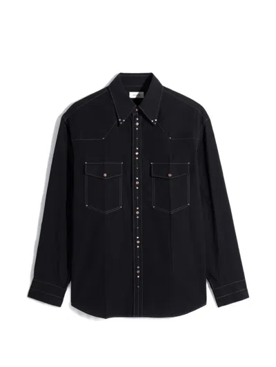 Lemaire Studded Pocket Shirt In Black