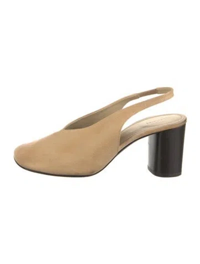 Pre-owned Lemaire Suede Slingback Pumps In Neutrals