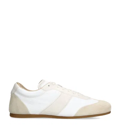 Lemaire Suede Soft Runner Sneakers In White