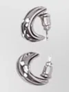 Lemaire Sunflower Hoop Earrings In Silver Tone In Silver