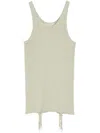 Lemaire Green Seamless Rib Suspenders Tank Top In Grün