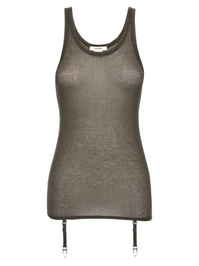 LEMAIRE SUSPENDERS TOPS BROWN