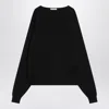 Lemaire Black Cotton Sweater In Black