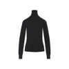Lemaire High Neck Long Sleeve Button Cardigan In Black