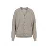 Lemaire Relaxed Twisted Knit Cardigan In Neutral